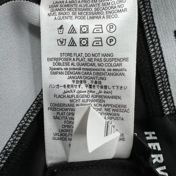 HERVE LEGER Logo Bike Shorts Womens Small Black White High Rise Stretch NWT - Picture 12 of 16